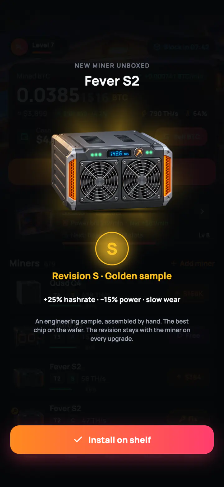 Unboxing a rare S revision miner